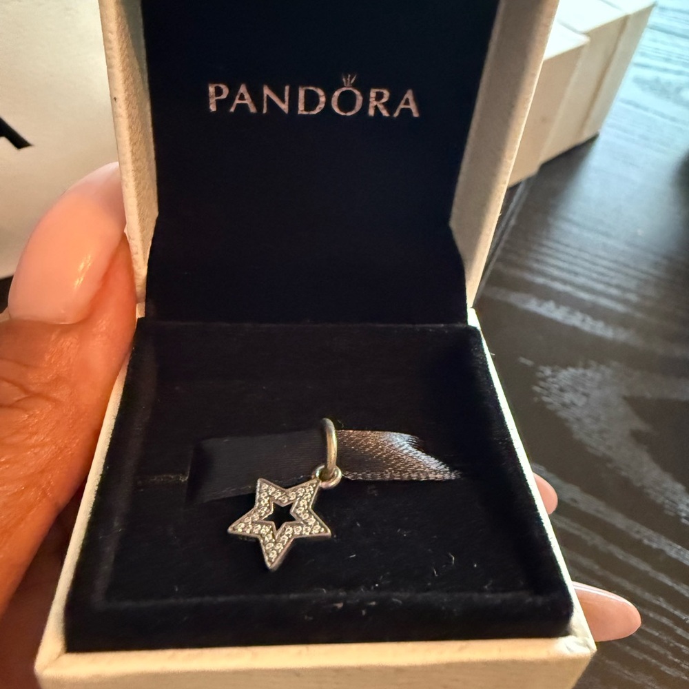 Pandora Silver Necklace with Star Charm
